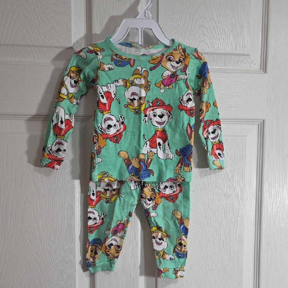 Paw Patrol Kids Footie Pajamas - Green and Red